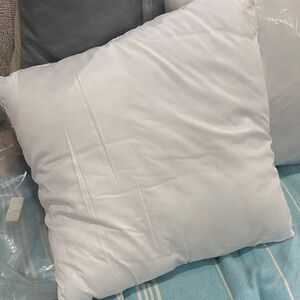 Two White Pillow for decorative use 17” square